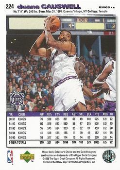 1995-96 Collector's Choice - Player's Club #224 Duane Causwell Back