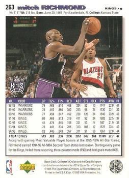 1995-96 Collector's Choice - Player's Club #263 Mitch Richmond Back