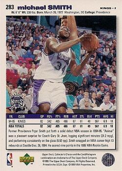 1995-96 Collector's Choice - Player's Club #283 Michael Smith Back