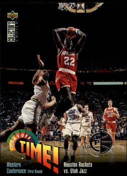1995-96 Collector's Choice - Player's Club #356 Houston Rockets vs. Utah Jazz Front