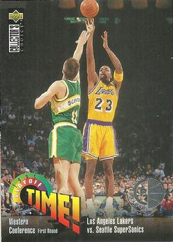 1995-96 Collector's Choice - Player's Club #357 Los Angeles Lakers vs. Seattle SuperSonics Front