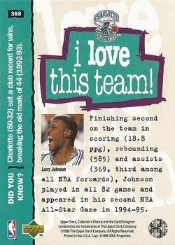 1995-96 Collector's Choice - Player's Club #368 Larry Johnson Back
