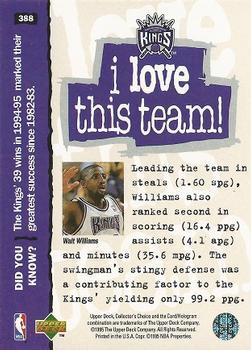 1995-96 Collector's Choice - Player's Club #388 Walt Williams Back