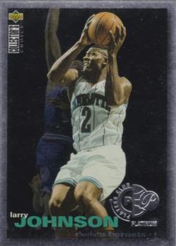 1995-96 Collector's Choice - Platinum Player's Club #2 Larry Johnson Front