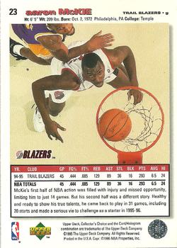 1995-96 Collector's Choice - Platinum Player's Club #23 Aaron McKie Back