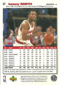 1995-96 Collector's Choice - Platinum Player's Club #37 Kenny Smith Back