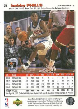 1995-96 Collector's Choice - Platinum Player's Club #52 Bobby Phills Back