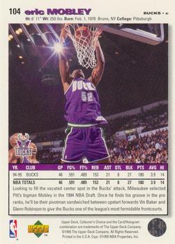 1995-96 Collector's Choice - Platinum Player's Club #104 Eric Mobley Back