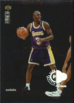 1995-96 Collector's Choice - Platinum Player's Club #230 Sedale Threatt Front