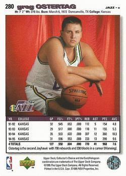 1995-96 Collector's Choice - Platinum Player's Club #280 Greg Ostertag Back