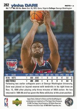 1995-96 Collector's Choice - Platinum Player's Club #282 Yinka Dare Back