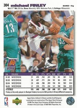 1995-96 Collector's Choice - Platinum Player's Club #304 Michael Finley Back