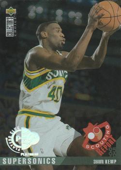 1995-96 Collector's Choice - Platinum Player's Club #345 Shawn Kemp Front