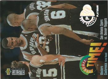 1995-96 Collector's Choice - Platinum Player's Club #354 San Antonio Spurs vs. Denver Nuggets Front
