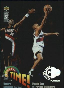 1995-96 Collector's Choice - Platinum Player's Club #355 Phoenix Suns vs. Portland Trail Blazers Front