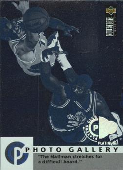 1995-96 Collector's Choice - Platinum Player's Club #402 Karl Malone Front