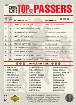 1995-96 Collector's Choice - Platinum Player's Club #407 Jason Kidd Back