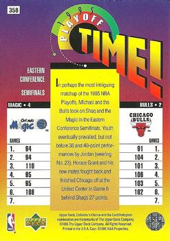 1995-96 Collector's Choice - Platinum Player's Club #358 Orlando Magic vs. Chicago Bulls Back
