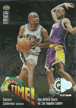 1995-96 Collector's Choice - Platinum Player's Club #360 San Antonio Spurs vs. Los Angeles Lakers Front