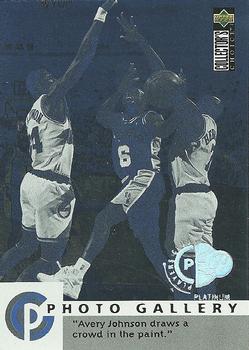 1995-96 Collector's Choice - Platinum Player's Club #403 Avery Johnson Front