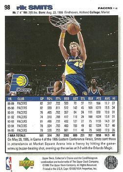 1995-96 Collector's Choice - Platinum Player's Club #98 Rik Smits Back