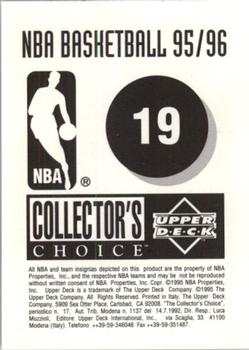 1995-96 Collector's Choice European Stickers #19 Nick Van Exel Back