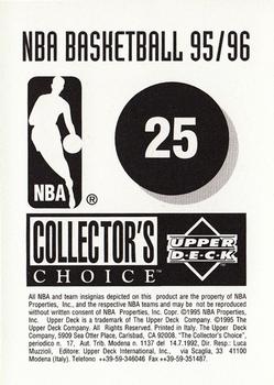 1995-96 Collector's Choice European Stickers #25 Phoenix Suns Logo Back