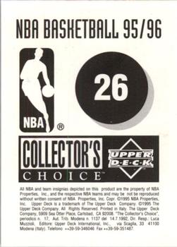 1995-96 Collector's Choice European Stickers #26 Kevin Johnson Back