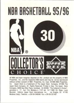 1995-96 Collector's Choice European Stickers #30 Charles Barkley Back