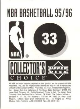 1995-96 Collector's Choice European Stickers #33 Portland Trail Blazers Logo Back