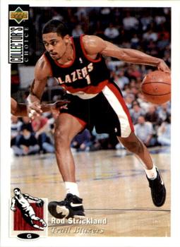 1995-96 Collector's Choice European Stickers #34 Rod Strickland Front