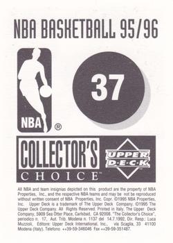 1995-96 Collector's Choice European Stickers #37 Otis Thorpe Back