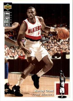 1995-96 Collector's Choice European Stickers #40 Harvey Grant Front