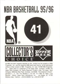 1995-96 Collector's Choice European Stickers #41 Sacramento Kings Logo Back