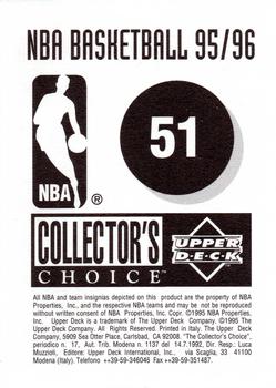 1995-96 Collector's Choice European Stickers #51 Gary Payton Back