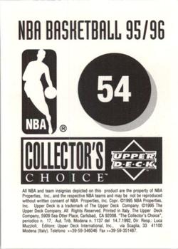 1995-96 Collector's Choice European Stickers #54 Detlef Schrempf Back
