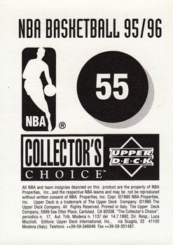 1995-96 Collector's Choice European Stickers #55 Shawn Kemp Back