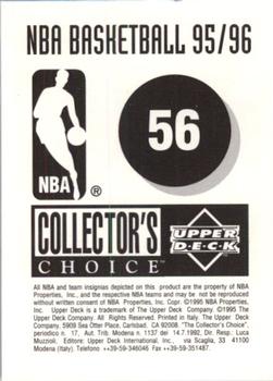 1995-96 Collector's Choice European Stickers #56 Sam Perkins Back