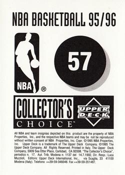 1995-96 Collector's Choice European Stickers #57 Dallas Mavericks Logo Back
