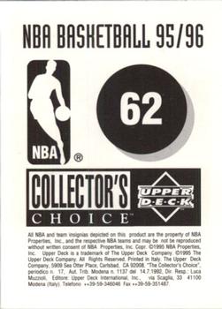 1995-96 Collector's Choice European Stickers #62 Doug Smith Back