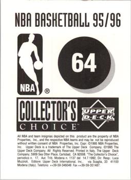 1995-96 Collector's Choice European Stickers #64 Denver Nuggets Logo Back