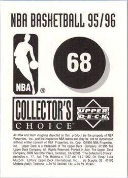 1995-96 Collector's Choice European Stickers #68 Jalen Rose Back