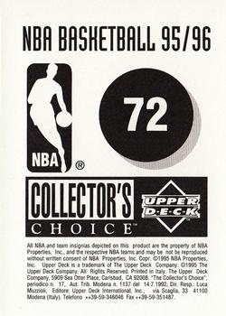 1995-96 Collector's Choice European Stickers #72 Houston Rockets Logo Back