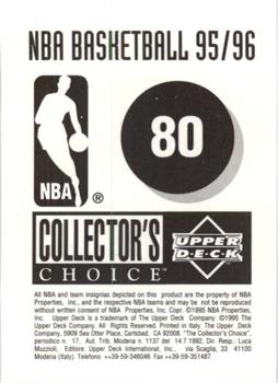 1995-96 Collector's Choice European Stickers #80 Minnesota Timberwolves Logo Back