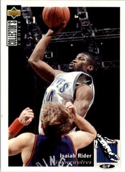 1995-96 Collector's Choice European Stickers #84 Isaiah Rider Front