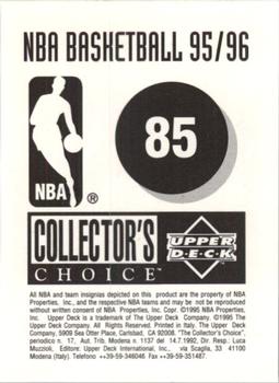 1995-96 Collector's Choice European Stickers #85 Christian Laettner Back