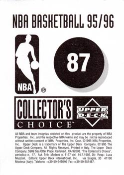 1995-96 Collector's Choice European Stickers #87 San Antonio Spurs Logo Back