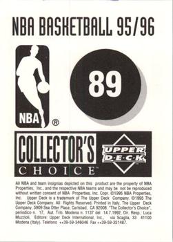 1995-96 Collector's Choice European Stickers #89 Vinny Del Negro Back