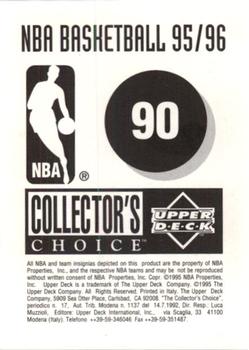 1995-96 Collector's Choice European Stickers #90 Dennis Rodman Back