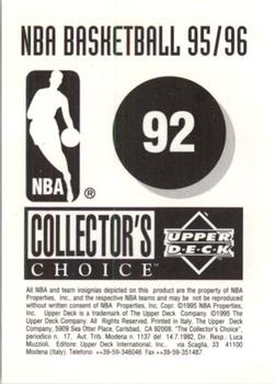 1995-96 Collector's Choice European Stickers #92 Chuck Person Back